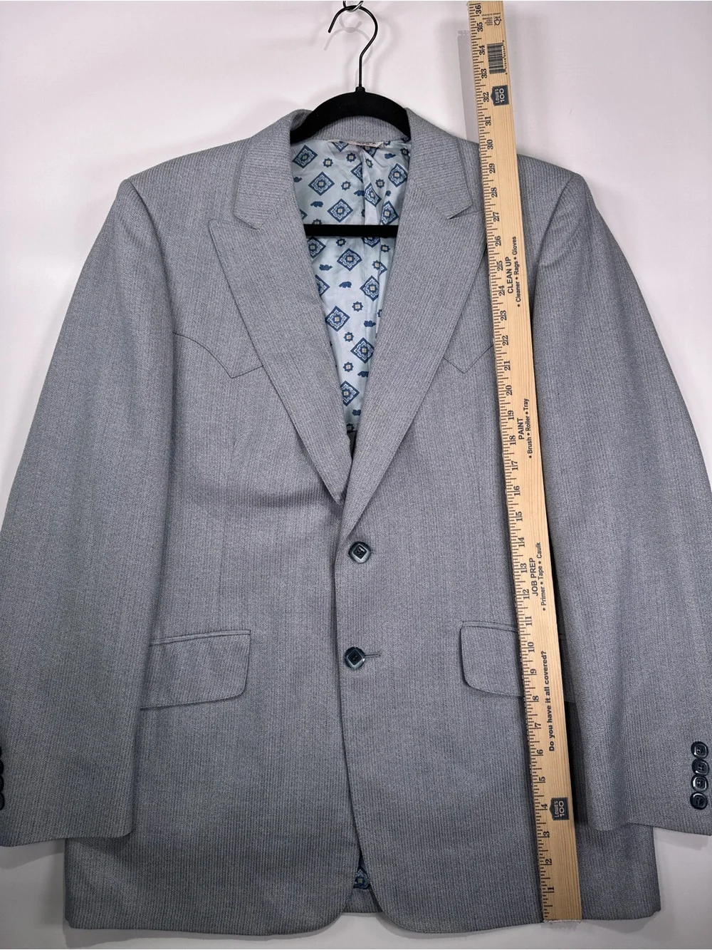 Prestige West Vintage 70s Western Yoke Blazer Gray 44R